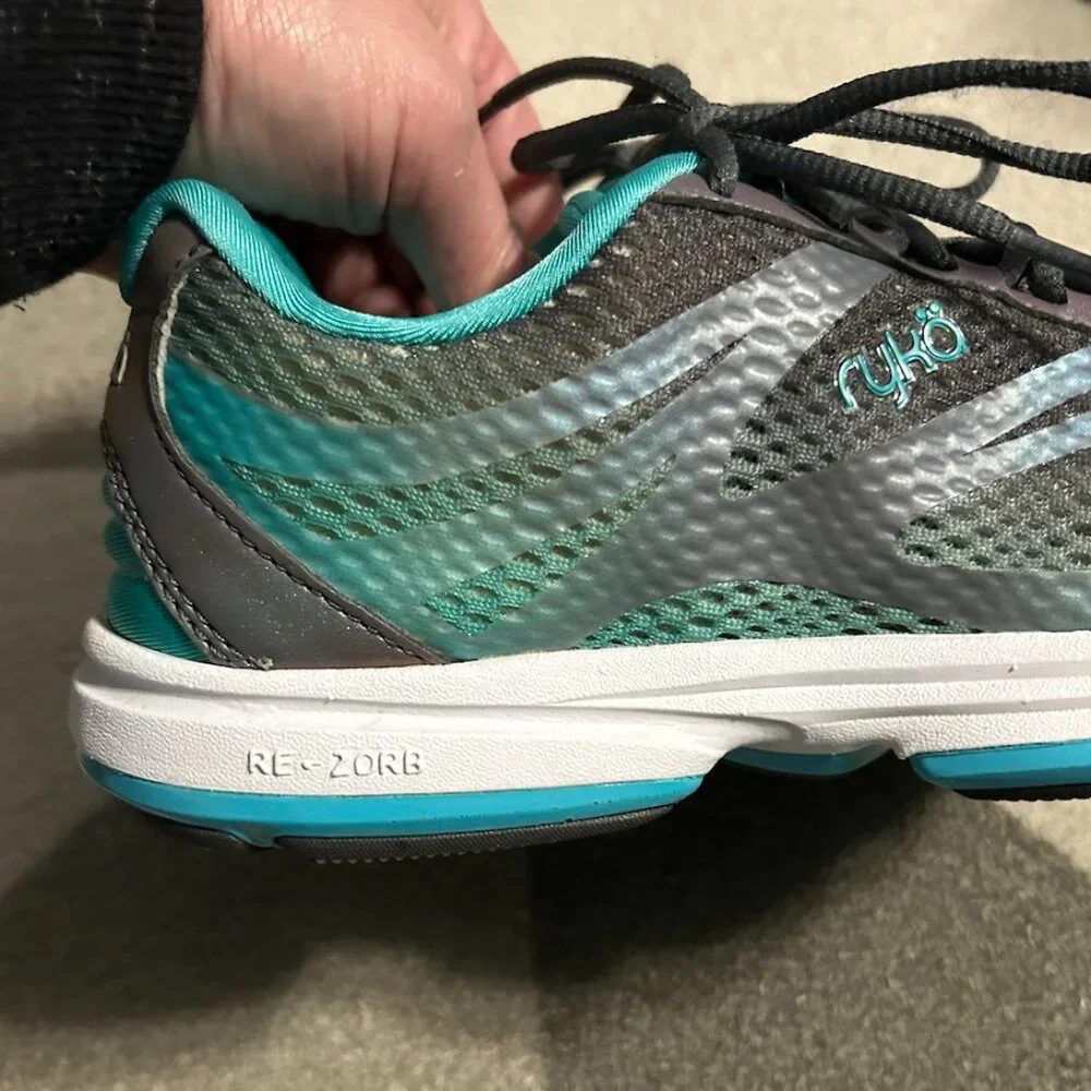 Ryka‎ Devotion Plus 2 Walking Sneakers Gray/Teal Women's Size 6
